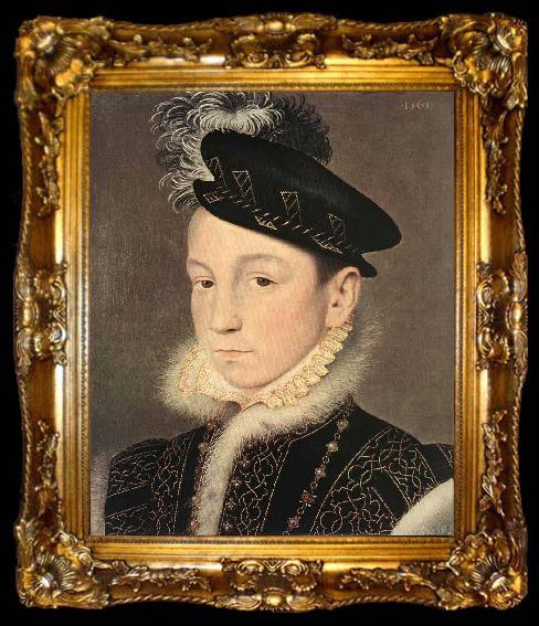 framed  Francois Clouet Portrait of King Charles IX of France, ta009-2